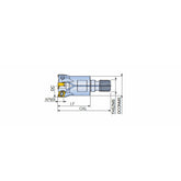 4N TE90-M-06 90° Modular end mills with T-FLEXTEC adaptation & unique four high positive helical cutting edges of double-sided 4NK(H)T 06 inserts & high ramping capability - Big-tools Industrial Supply Tools for Metal Cutting